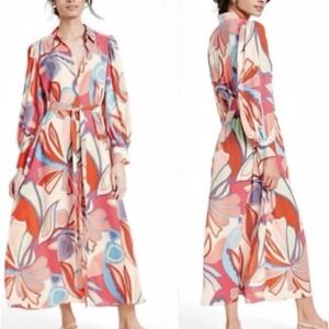 NWOT ALEXIS x Target Belted Maxi Shirt Dress